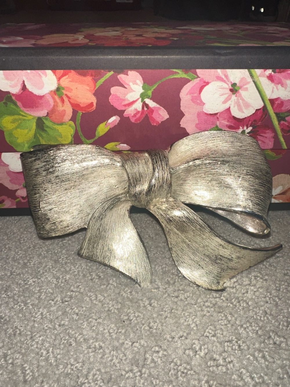 Gorgeous! Vintage Christopher Ross Silver Bow  - 1985